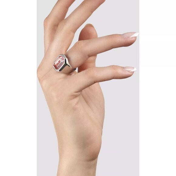 Furla Octagonal Ring Pink Size 7 NIB - Picture 1 of 11